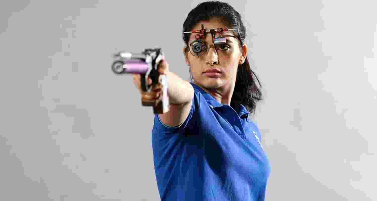 Double Olympic medallist Manu Bhaker. Double Olympic medallist Manu Bhaker.