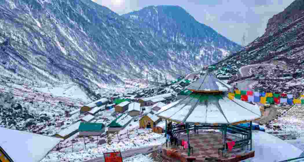 Snow-laden mountains of Sikkim. Snow-laden mountains of Sikkim.