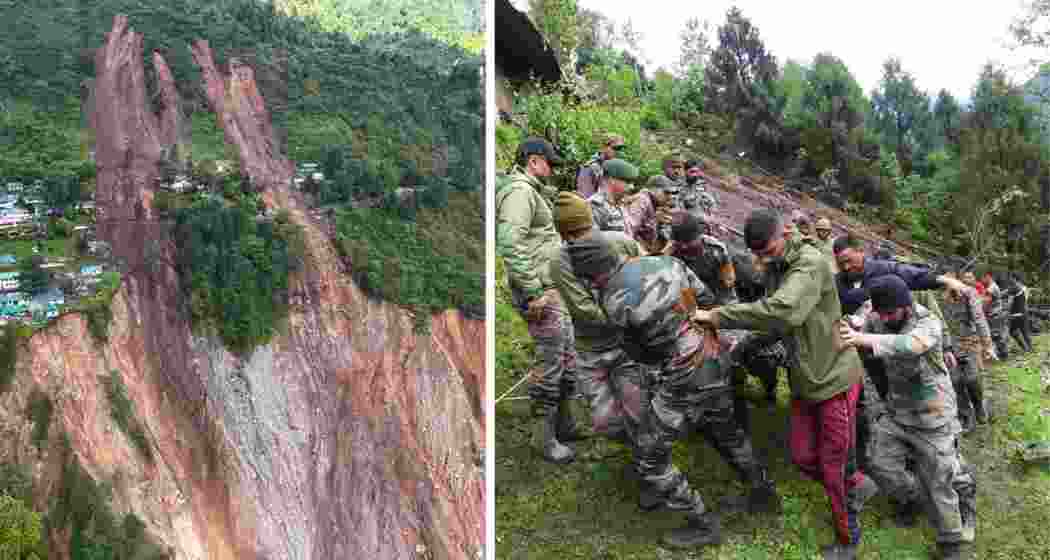 Army personnel engage in rescue and rehabilitation efforts after a landslide struck Chaten in Sikkim's Lachen, working tirelessly to assist affected residents and restore safety in the area. Army personnel engage in rescue and rehabilitation efforts after a landslide struck Chaten in Sikkim's Lachen, working tirelessly to assist affected residents and restore safety in the area.