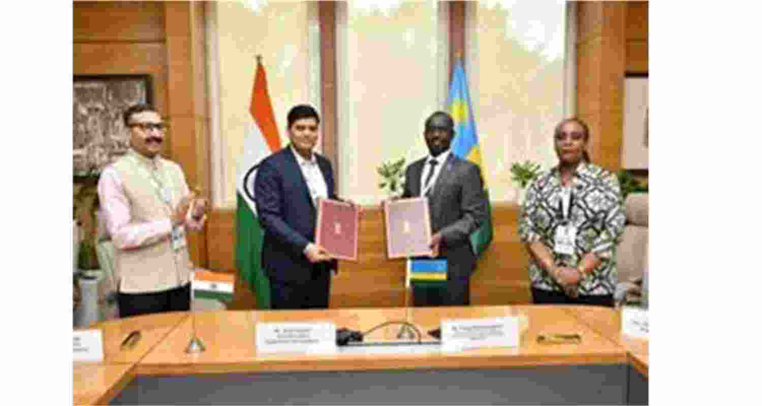 Delegates attending the first session of the India-Rwanda Joint Trade Committee in New Delhi. Delegates attending the first session of the India-Rwanda Joint Trade Committee in New Delhi.