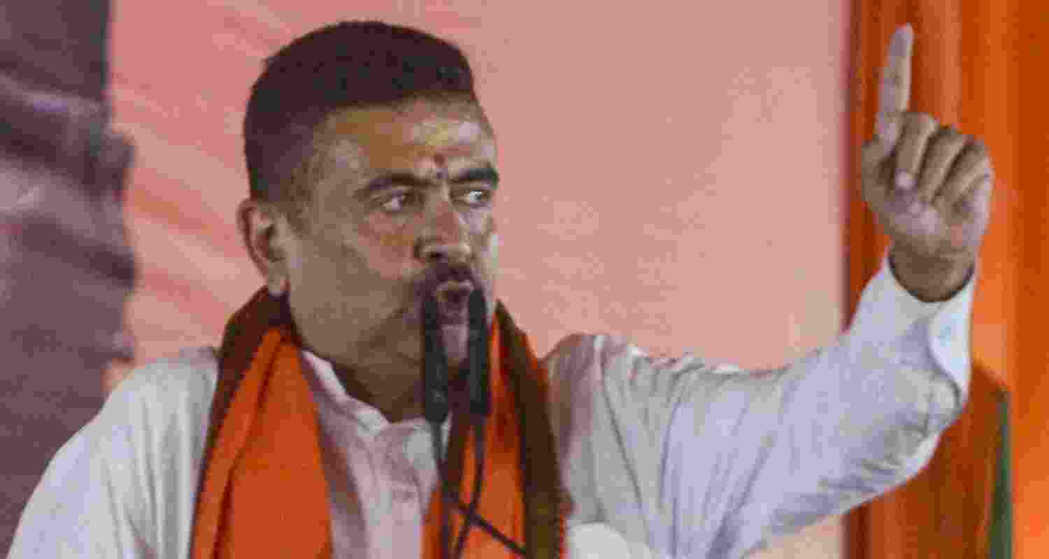 WB CM Suvendu Adhikari - file image. WB CM Suvendu Adhikari - file image.