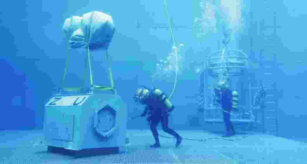 Taiwanese navy divers perform underwater mission during a drill in Kaohsiung City, southern Taiwan on Thursday, Jan. 9, 2025. Taiwanese navy divers perform underwater mission during a drill in Kaohsiung City, southern Taiwan on Thursday, Jan. 9, 2025.