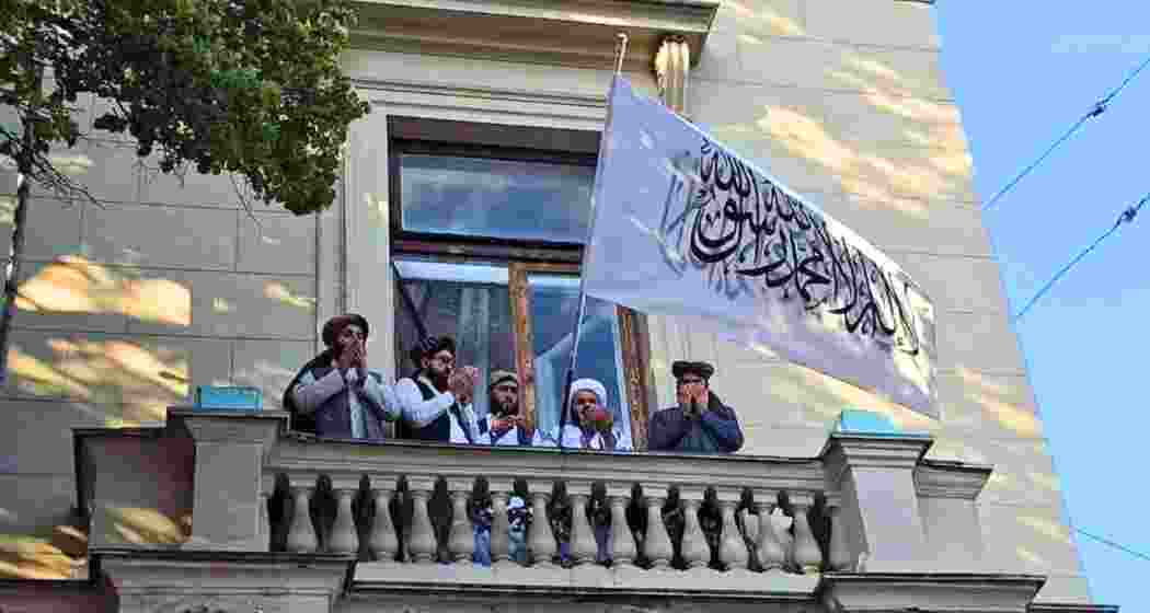 The Taliban flag flies over the Afghan Embassy in Moscow on Friday, following Russia’s formal recognition of the Taliban government and removal of its long-standing “terrorist” designation. The Taliban flag flies over the Afghan Embassy in Moscow on Friday, following Russia’s formal recognition of the Taliban government and removal of its long-standing “terrorist” designation.