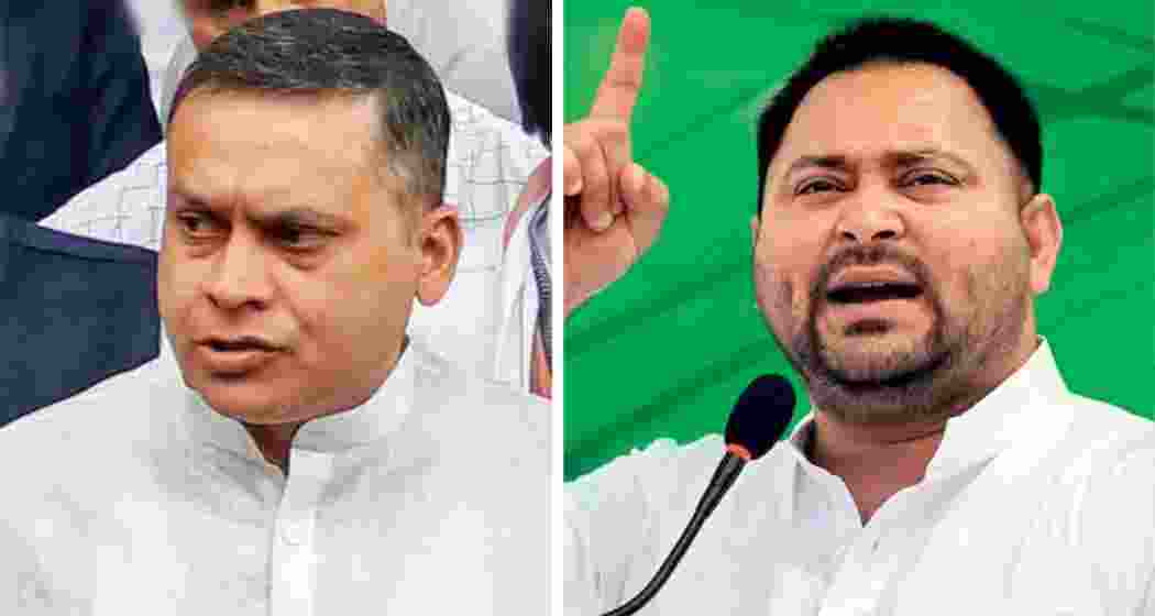 Amit Malviya, BJP National IT Cell Chief (left), and Tejashwi Yadav, RJD Leader. Amit Malviya, BJP National IT Cell Chief (left), and Tejashwi Yadav, RJD Leader.