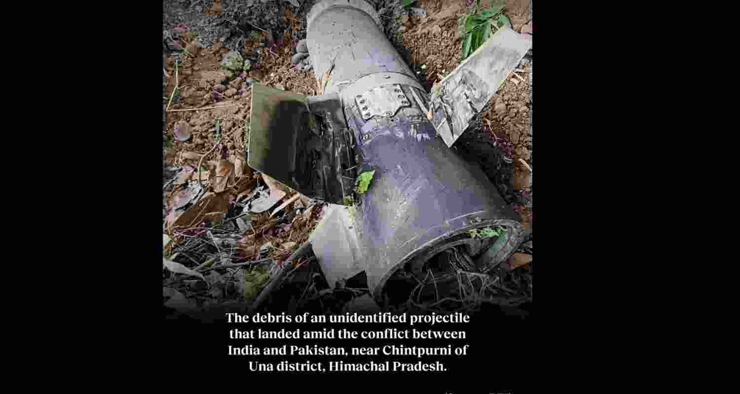 The debris of an unidentified metal object near Chintpurni in Himachal Pradesh. The debris of an unidentified metal object near Chintpurni in Himachal Pradesh.