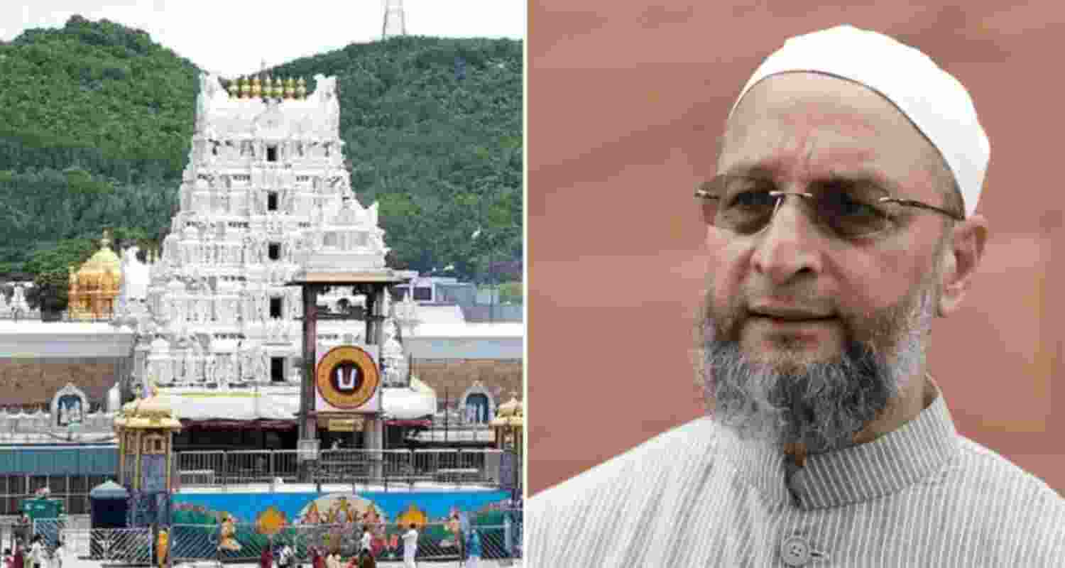 Owaisi calls out BJP over Tirumala Hindu-only staff policy
Owaisi calls out BJP over Tirumala Hindu-only staff policy