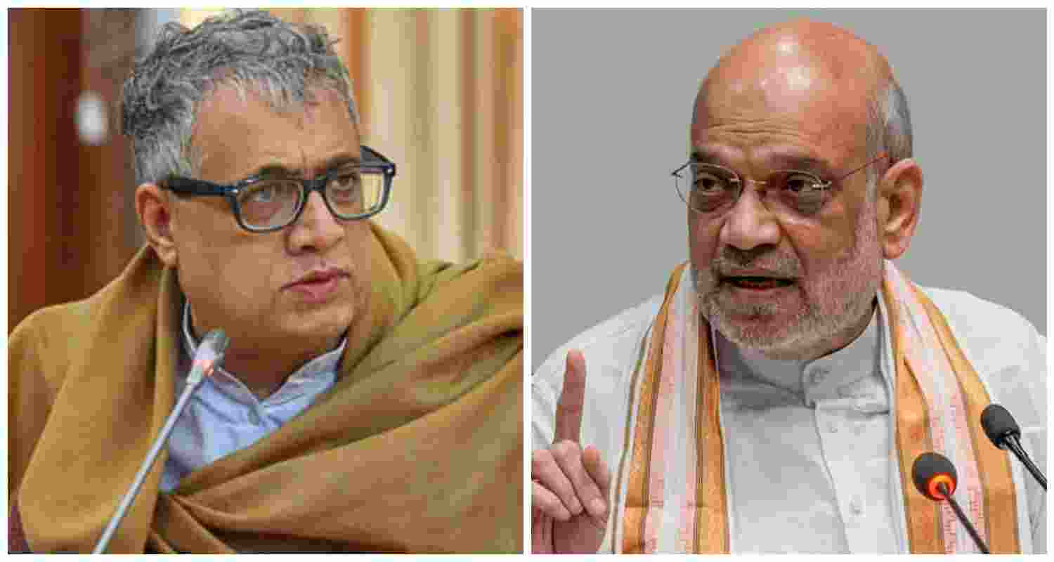 TMC's Parliamentary Party Leader in the Upper House, Derek O'Brien (L), Home Minister Amit Shah (R). TMC's Parliamentary Party Leader in the Upper House, Derek O'Brien (L), Home Minister Amit Shah (R).
