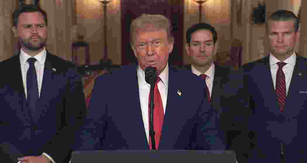 President Donald Trump addresses the nation after US stealth bombers and missiles struck three of Iran’s most vital nuclear sites in what he called a “spectacular military success”. President Donald Trump addresses the nation after US stealth bombers and missiles struck three of Iran’s most vital nuclear sites in what he called a “spectacular military success”.