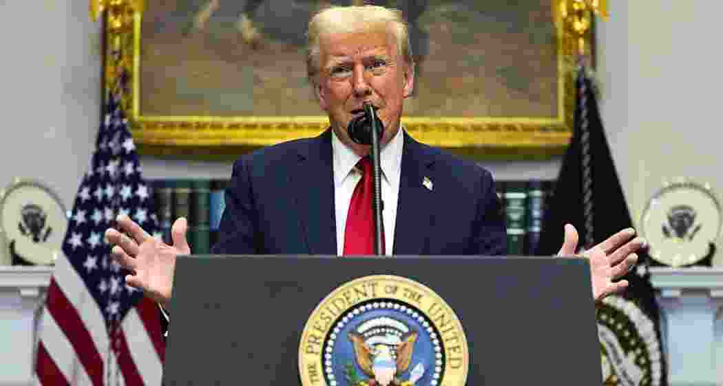 President Donald Trump speaks in the Roosevelt Room of the White House, Tuesday, Jan. 21, 2025, in Washington. President Donald Trump speaks in the Roosevelt Room of the White House, Tuesday, Jan. 21, 2025, in Washington.