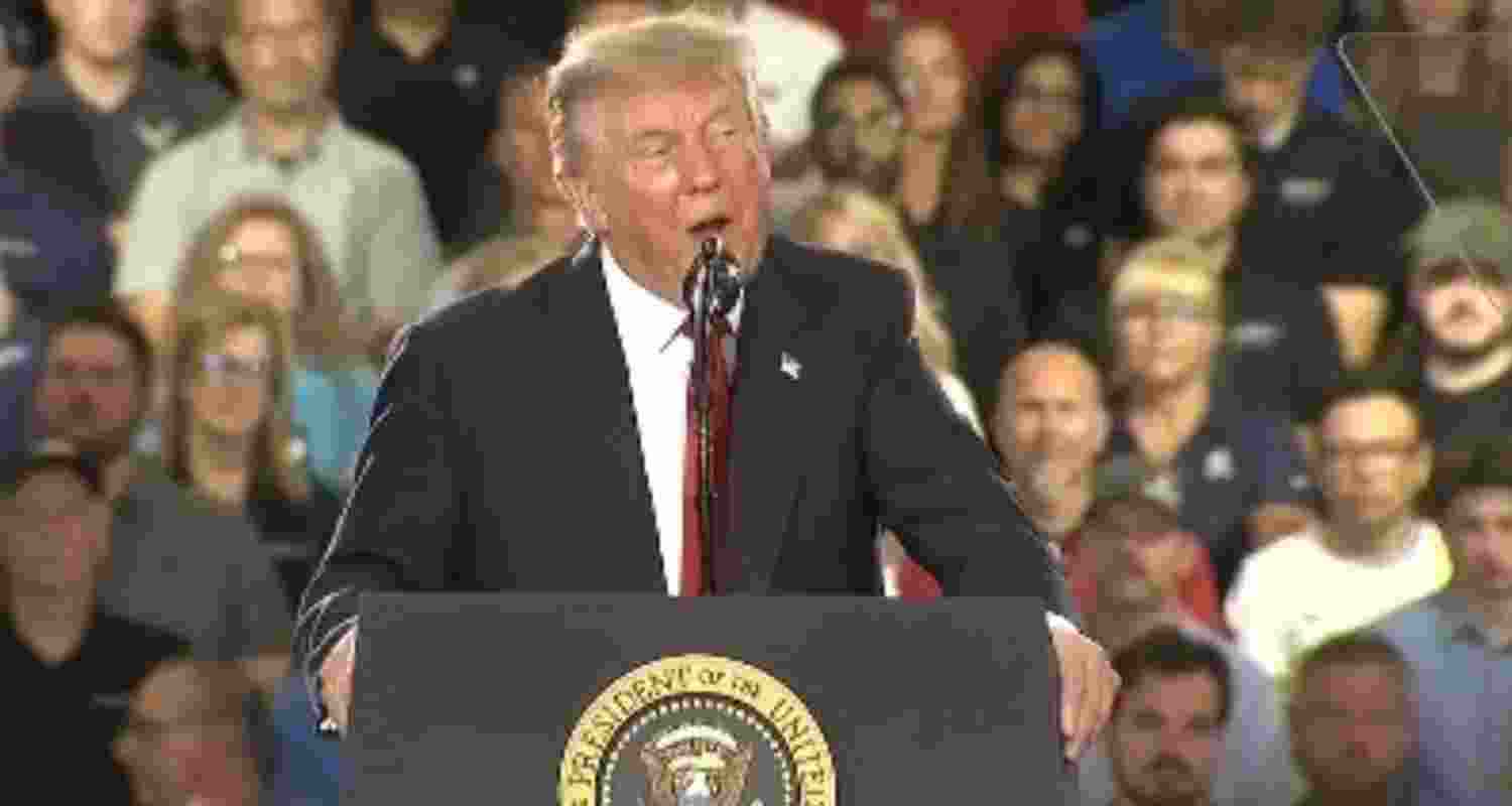 United States President Donald Trump - file image. United States President Donald Trump - file image.