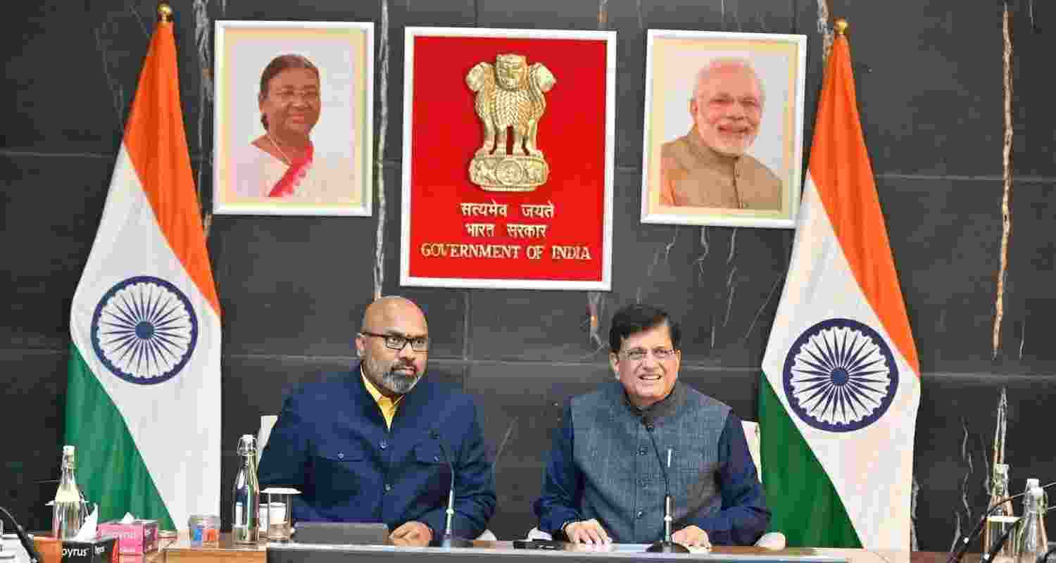 Union Minister Piyush Goyal at the launch of the National Turmeric Board in Nizamabad, Telangana. Union Minister Piyush Goyal at the launch of the National Turmeric Board in Nizamabad, Telangana.