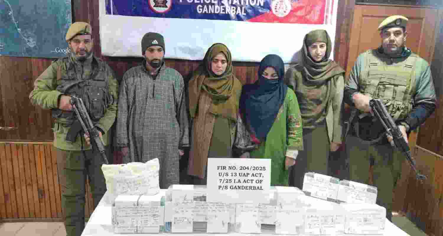 Two terror associates held with arms, grenades in Ganderbal. Two terror associates held with arms, grenades in Ganderbal.