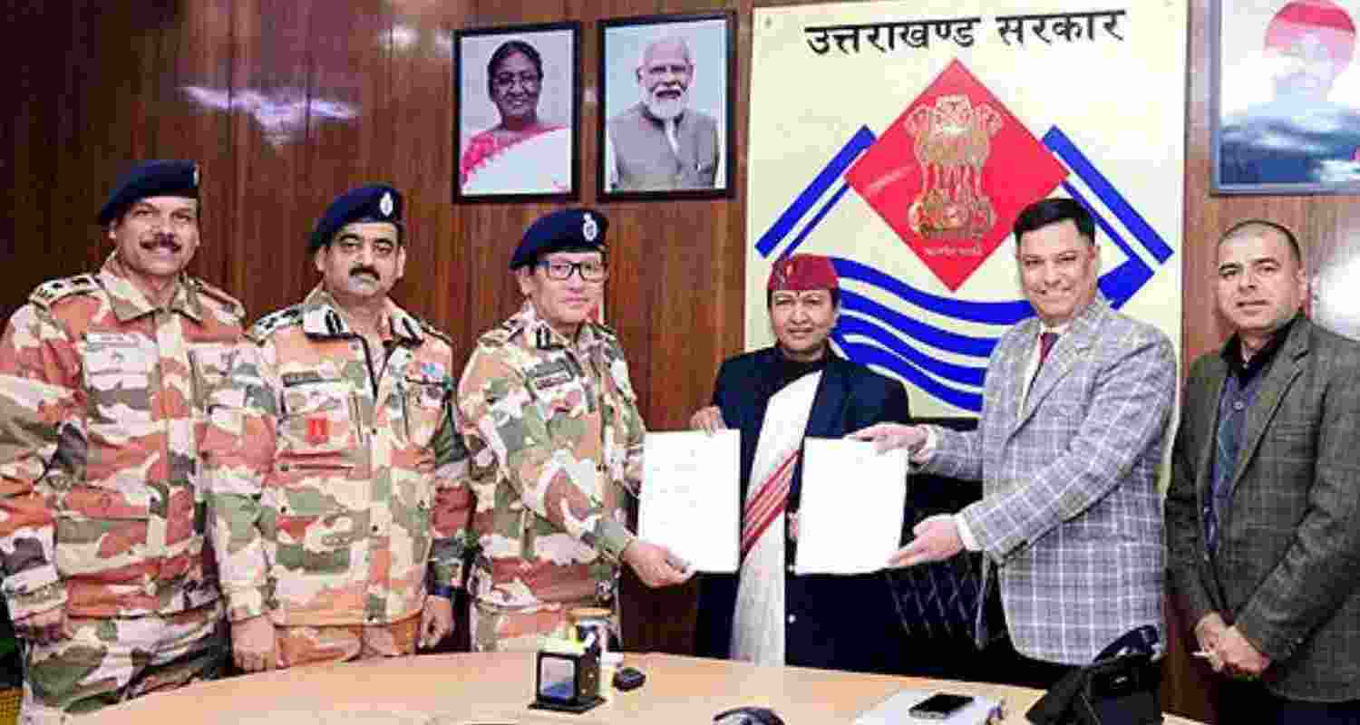 Uttarakhand Tourism Development Board signs MoU with ITBP. Uttarakhand Tourism Development Board signs MoU with ITBP.