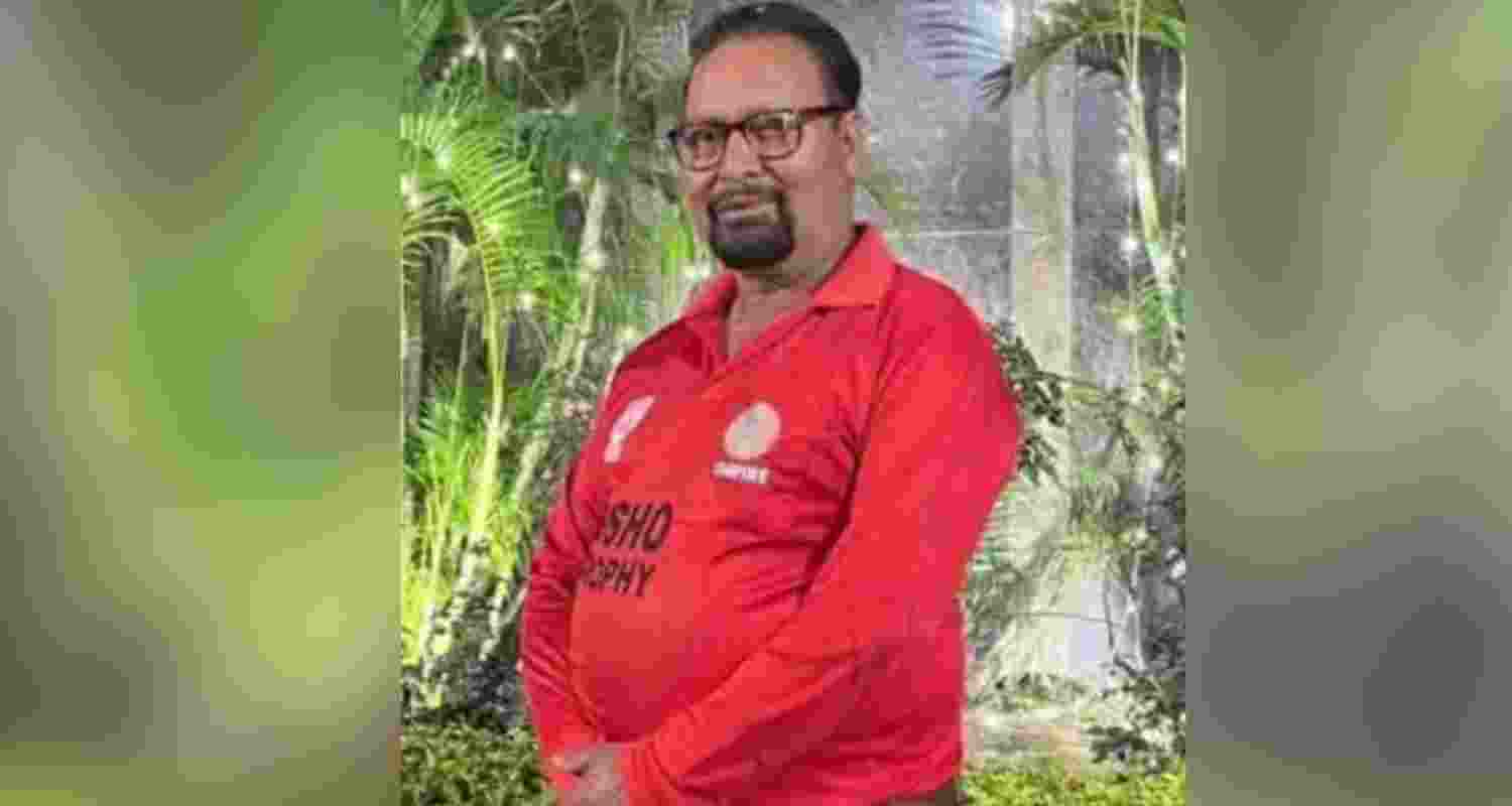 Deceased umpire, identified as Manik Gupta. Deceased umpire, identified as Manik Gupta.