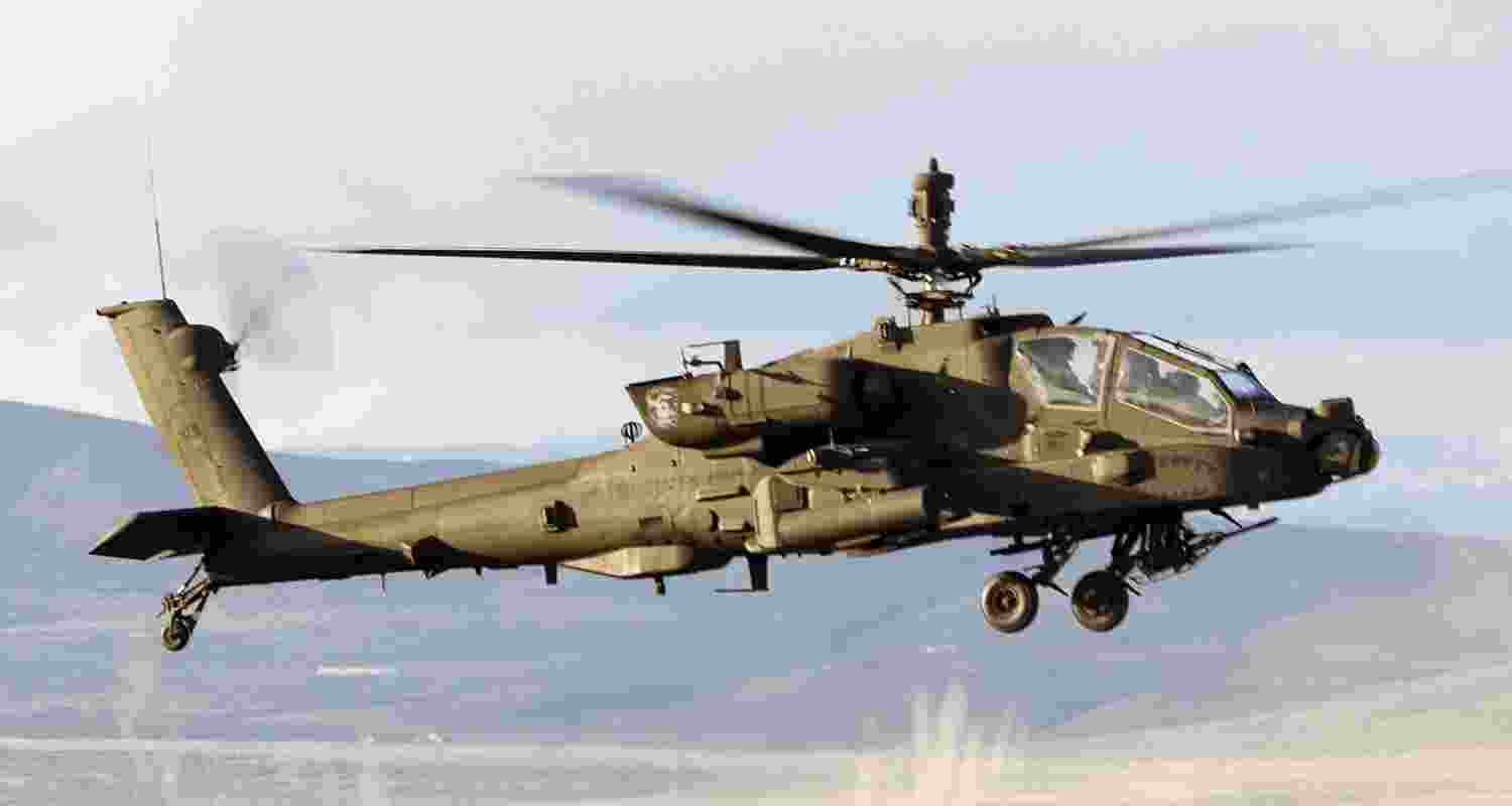 Apache helicopters. Apache helicopters.