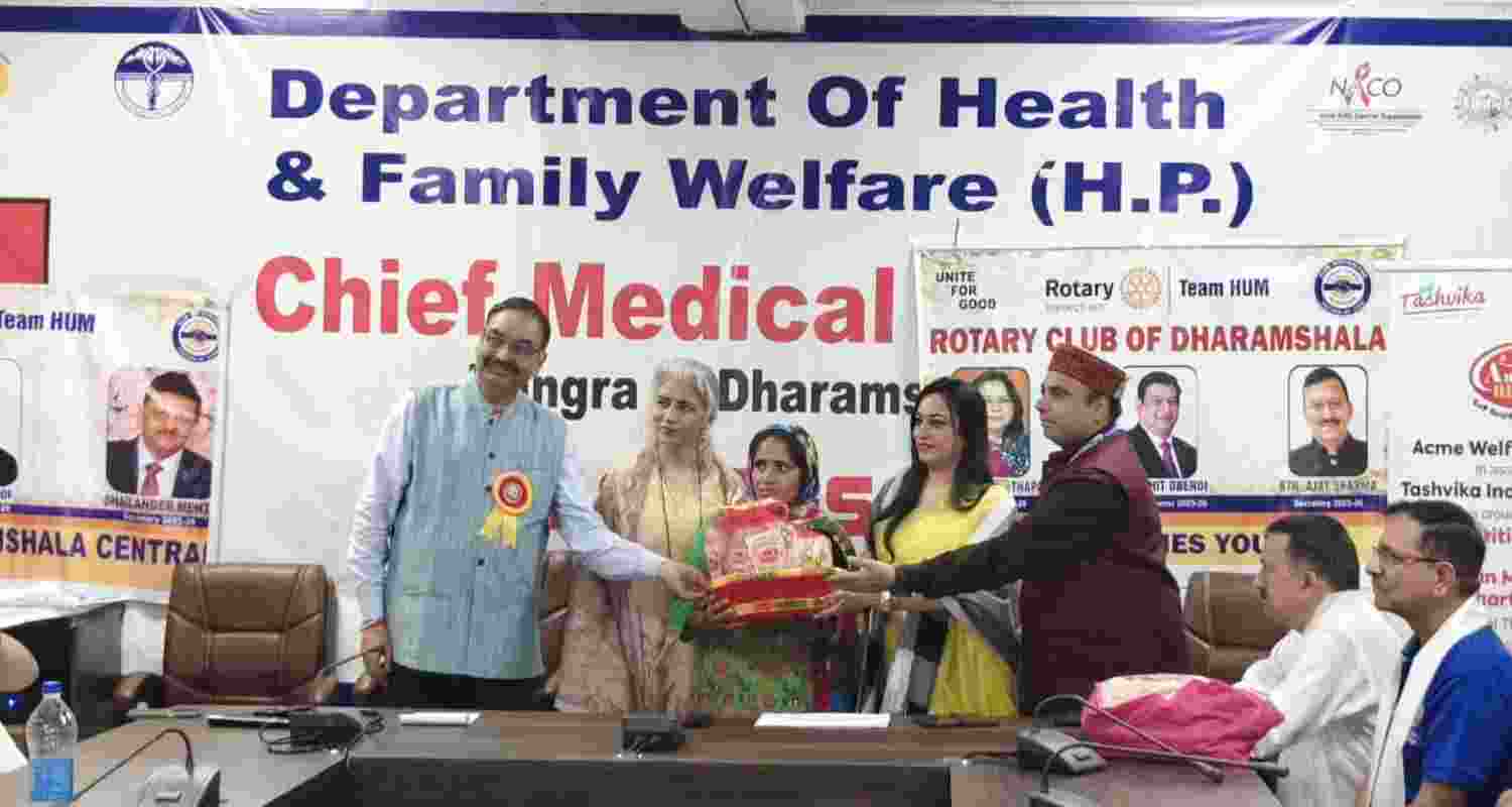 A total of 30 kits for the first 10 TB patients (for three months) were handed over to the District Health Department, Dharamshala. A total of 30 kits for the first 10 TB patients (for three months) were handed over to the District Health Department, Dharamshala.