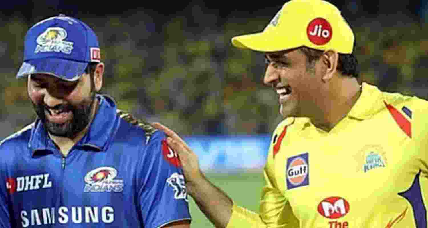 Rohit Sharma and MS Dhoni. Rohit Sharma and MS Dhoni.