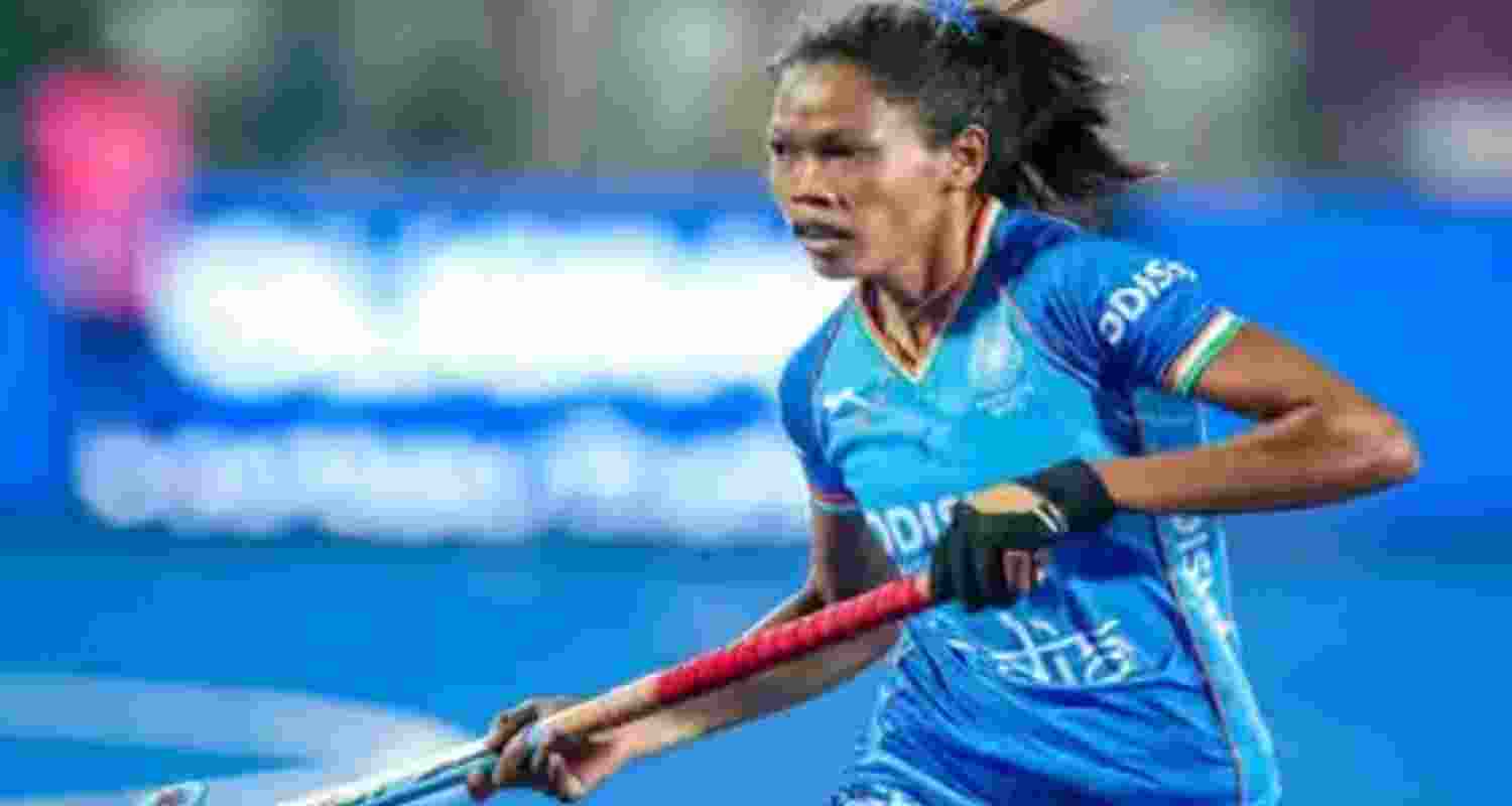 Indian women's hockey captain Salima Tete. Indian women's hockey captain Salima Tete.