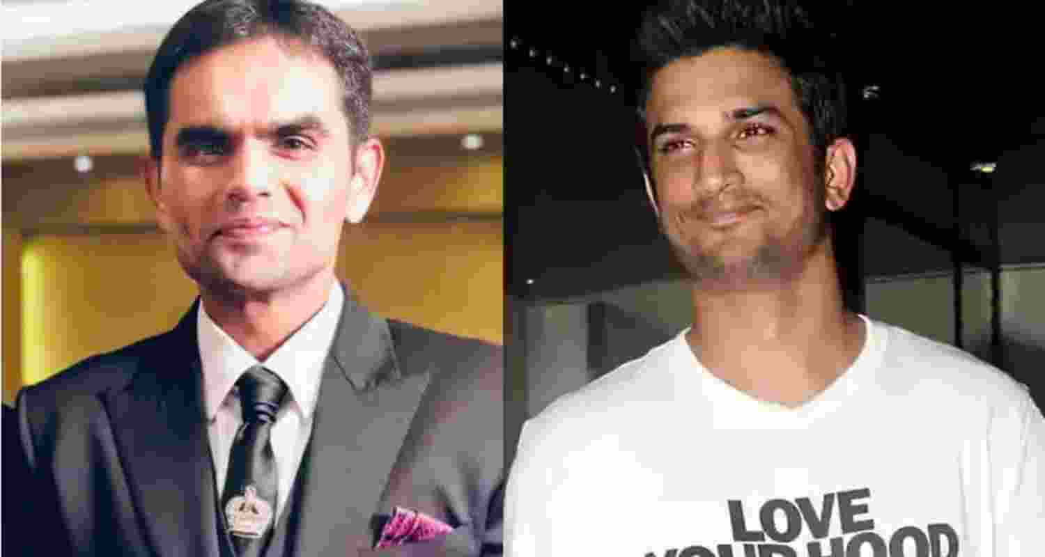 IRS Officer Sameer Wankhede and late actor Sushant Singh Rajput. Image X. IRS Officer Sameer Wankhede and late actor Sushant Singh Rajput. Image X.