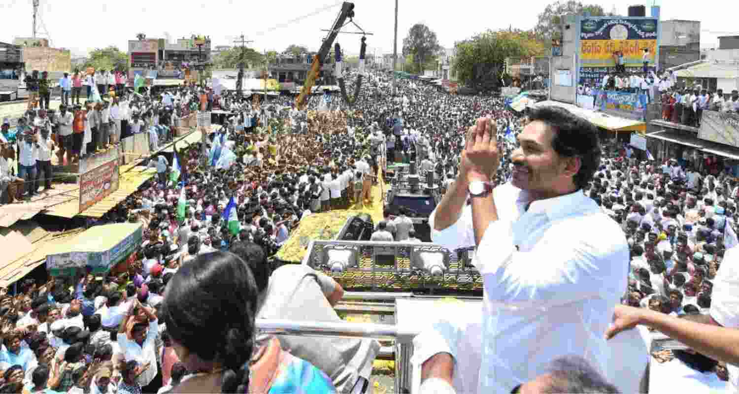 YSRCP's Jagan Reddy claims elections in the state being the clash of 2 Ideologies. Image X. YSRCP's Jagan Reddy claims elections in the state being the clash of 2 Ideologies. Image X.
