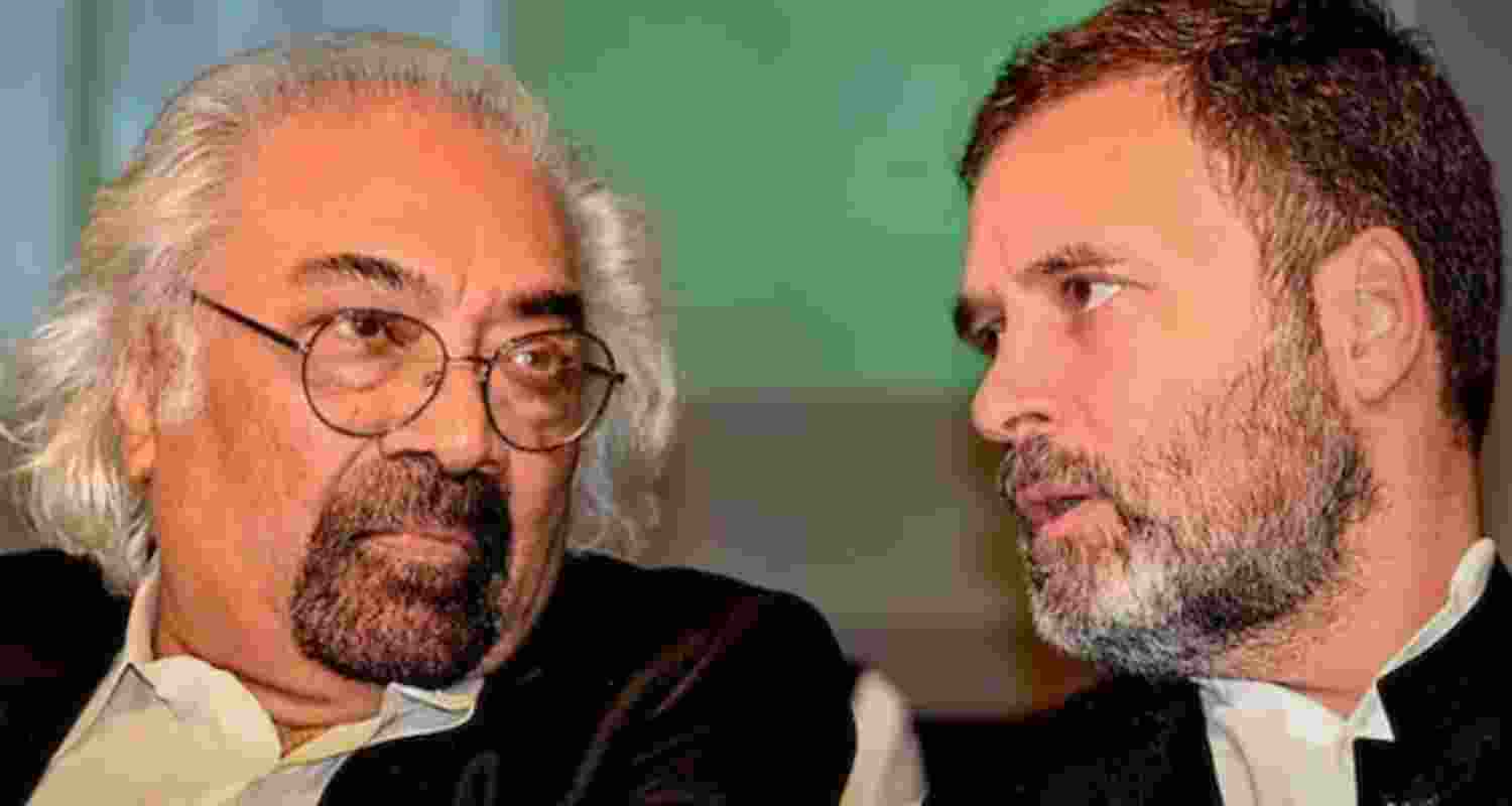 Sam Pitroda tries to defend Congress' Manifesto by trying to corner PM Modi. Image X. Sam Pitroda tries to defend Congress' Manifesto by trying to corner PM Modi. Image X.