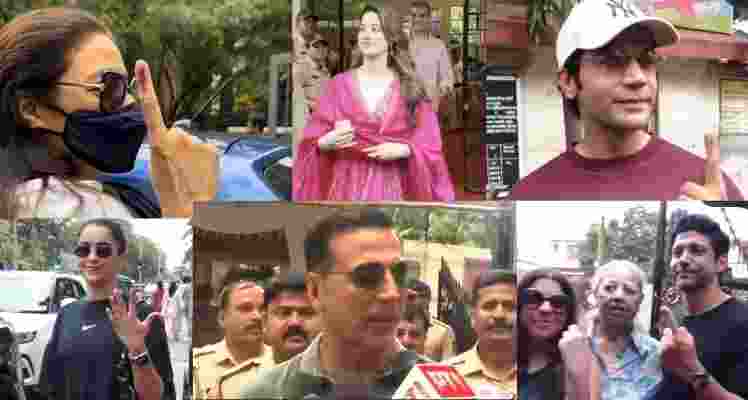 As Maharashtra heads to the polls today for the Lok Sabha elections, the city of Mumbai is abuzz with activity, particularly at polling stations where several prominent Bollywood personalities were seen casting their votes. As Maharashtra heads to the polls today for the Lok Sabha elections, the city of Mumbai is abuzz with activity, particularly at polling stations where several prominent Bollywood personalities were seen casting their votes.