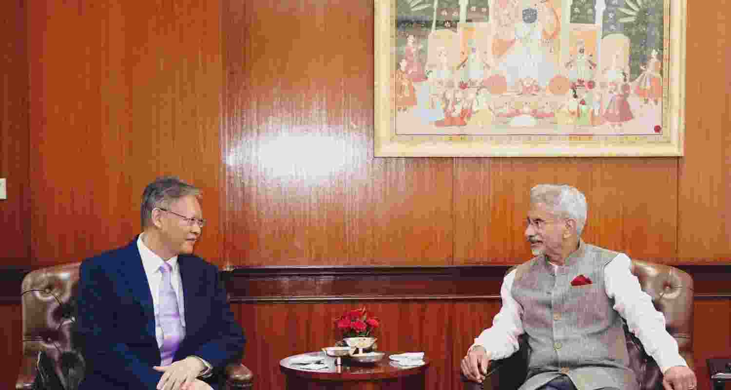Chinese Envoy Xu Feihong Meets S Jaishankar In Delhi. Chinese Envoy Xu Feihong Meets S Jaishankar In Delhi.