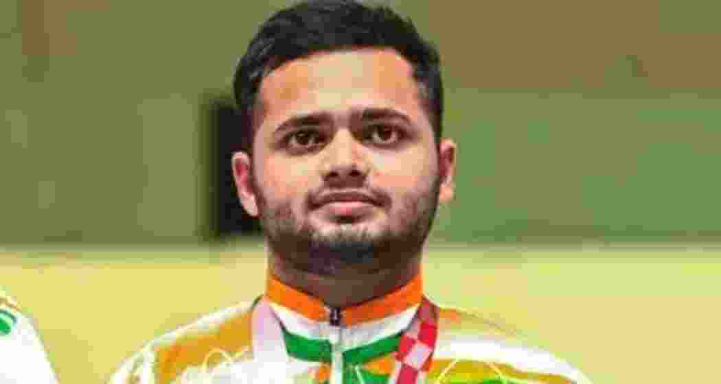 Indian Paralympian Manish Narwal at Tokyo Olympics. Indian Paralympian Manish Narwal at Tokyo Olympics.