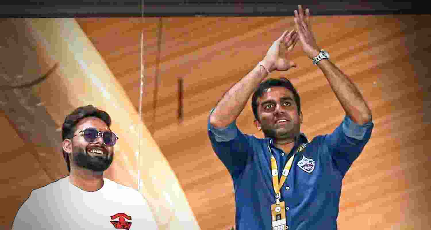 (L-R) Rishabh Pant and Parth Jindal. Image: X. (L-R) Rishabh Pant and Parth Jindal. Image: X.