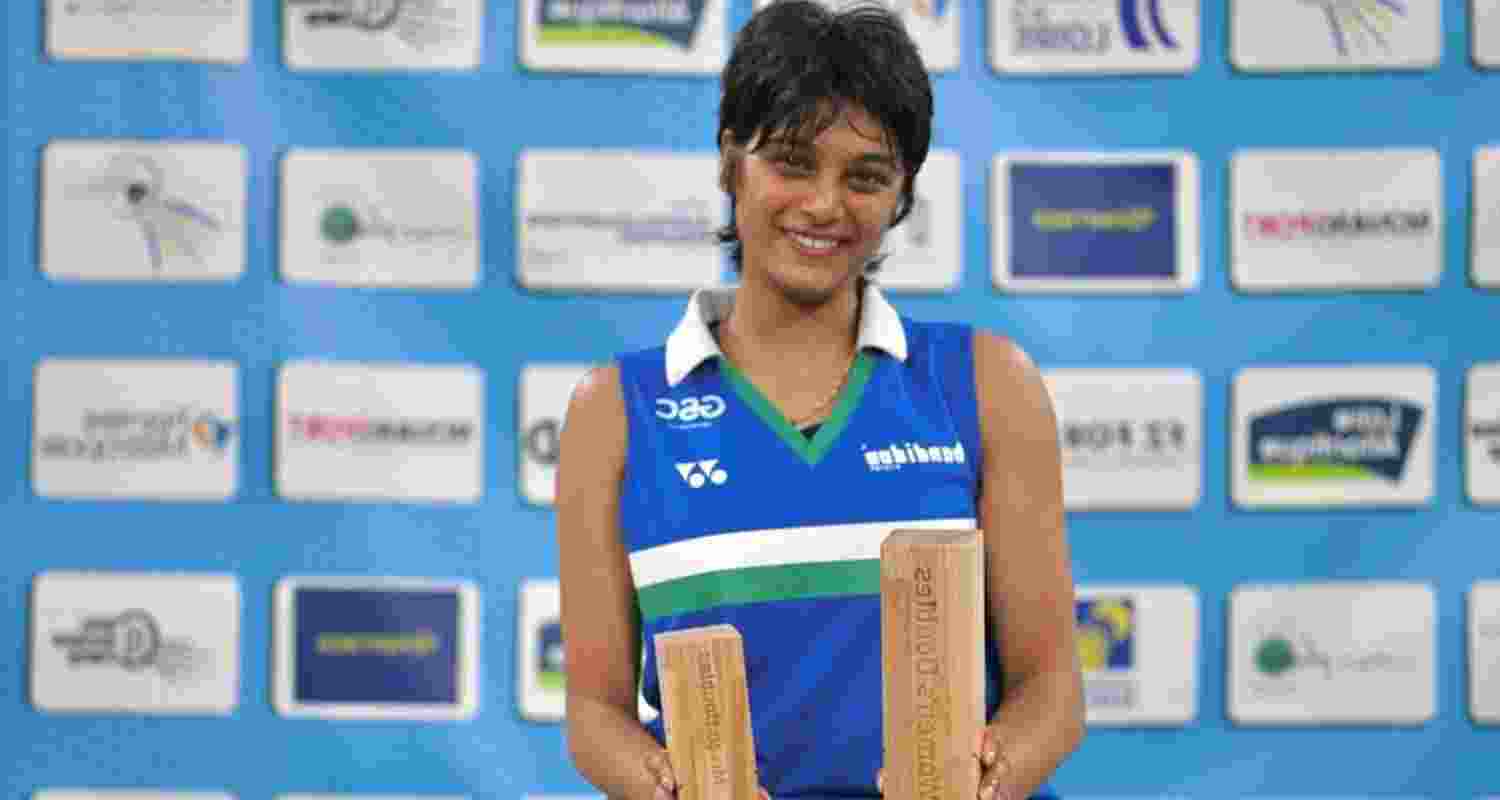 Indian Shuttler Tanisha Crasto. Image: X. Indian Shuttler Tanisha Crasto. Image: X.