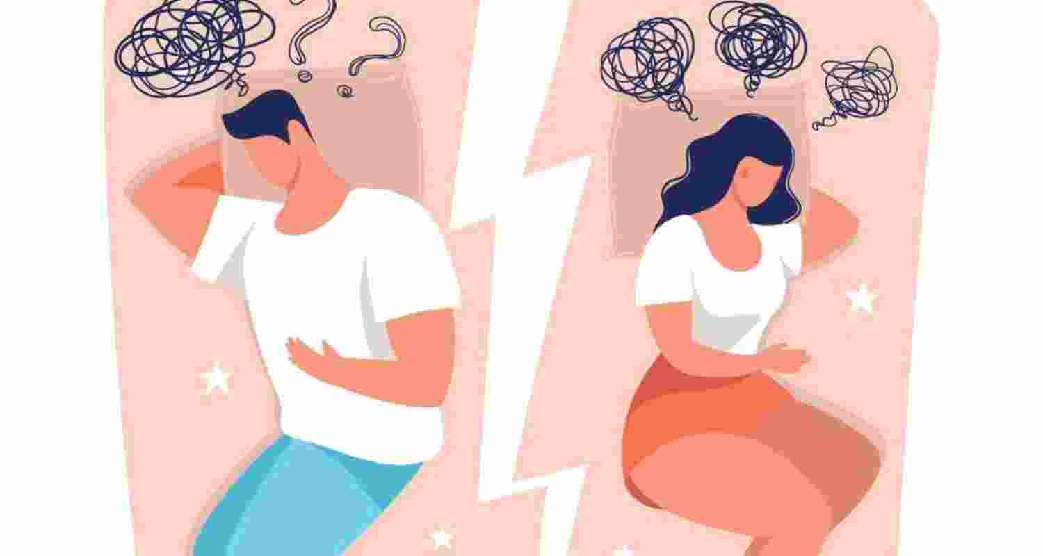 Sleeping apart helps couples rest and reconnect too. Sleeping apart helps couples rest and reconnect too.