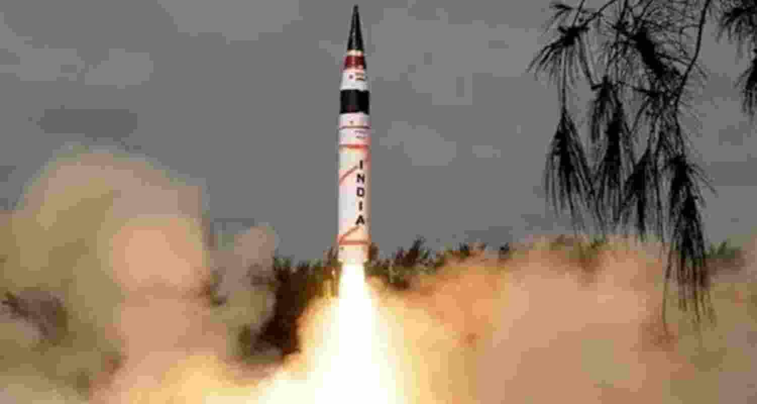 India conducts Agni 5 missile test under SFC command. India conducts Agni 5 missile test under SFC command.