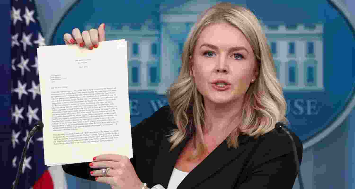 White House Secretary Karoline Leavitt revealing to the media the contents of Trump's letters sent to 14 countries White House Secretary Karoline Leavitt revealing to the media the contents of Trump's letters sent to 14 countries