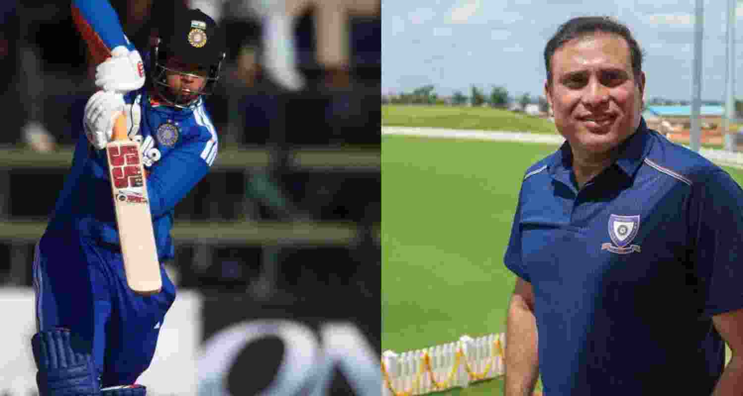 Vaibhav Sooryavanshi and VVS Laxman. Vaibhav Sooryavanshi and VVS Laxman.