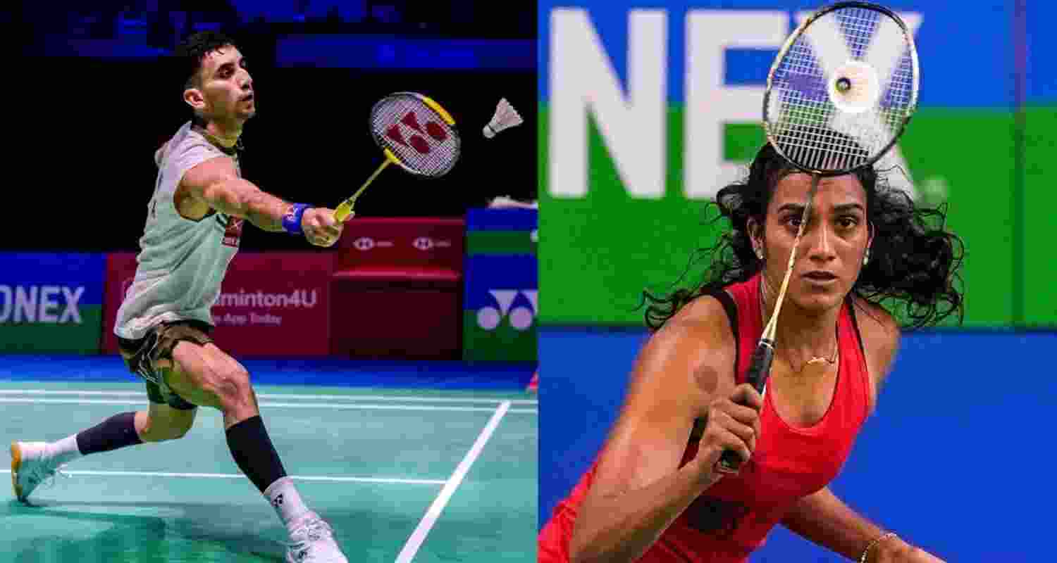 Lakshya Sen and PV Sindhu. Lakshya Sen and PV Sindhu.