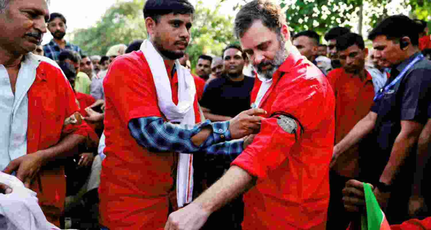 Congress Leader Rahul Gandhi While his Yatra. Image X. Congress Leader Rahul Gandhi While his Yatra. Image X.