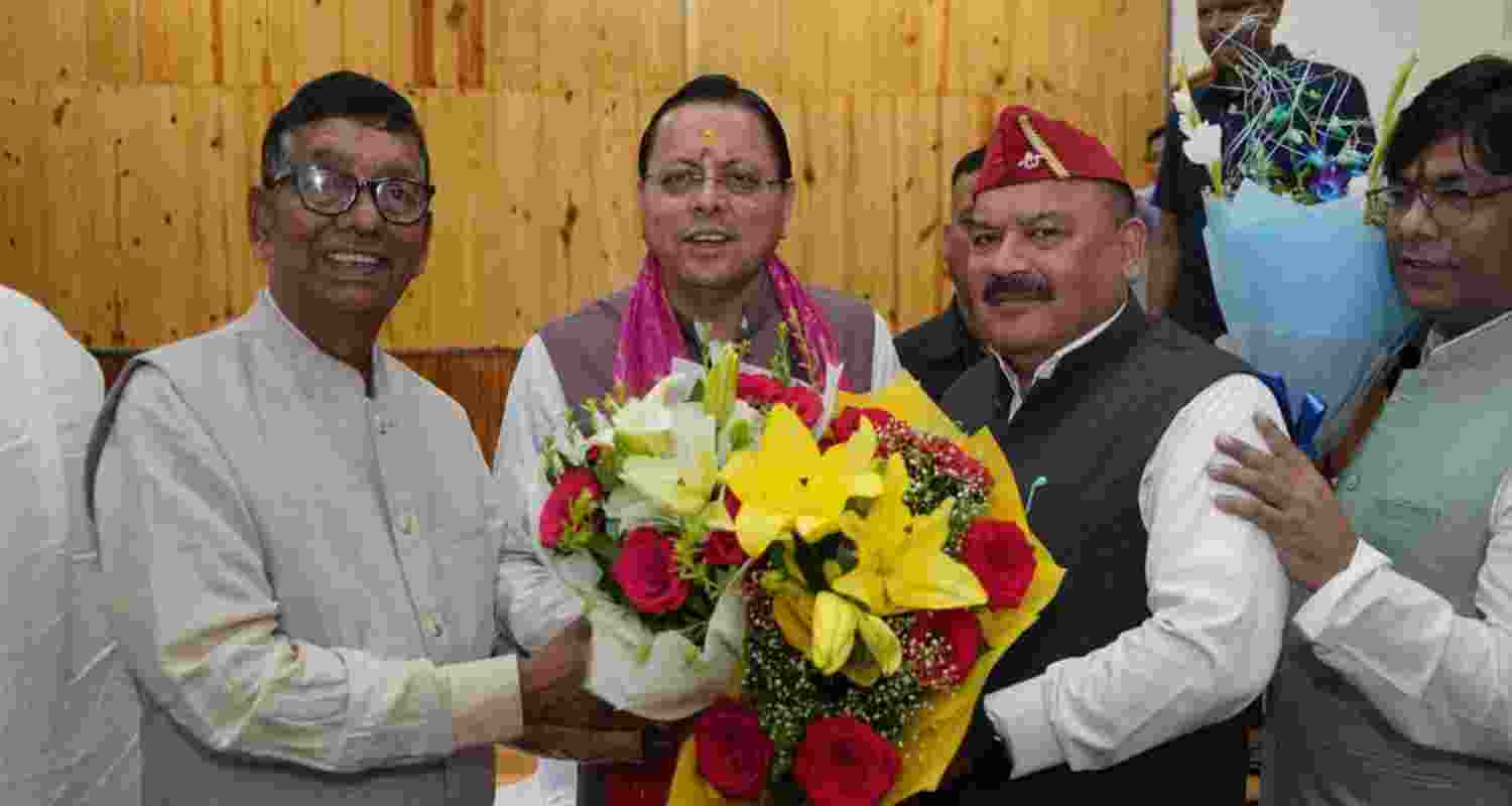 Uttarakhand CM urges public representatives to accelerate state's development.
Uttarakhand CM urges public representatives to accelerate state's development.
