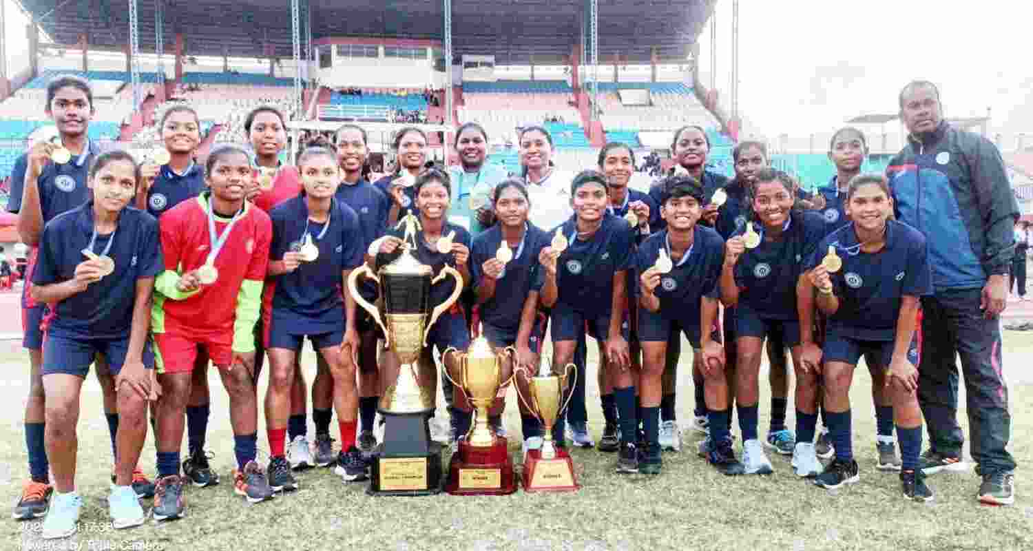 Women footballers from Jharkhand. File Photo. Women footballers from Jharkhand. File Photo.