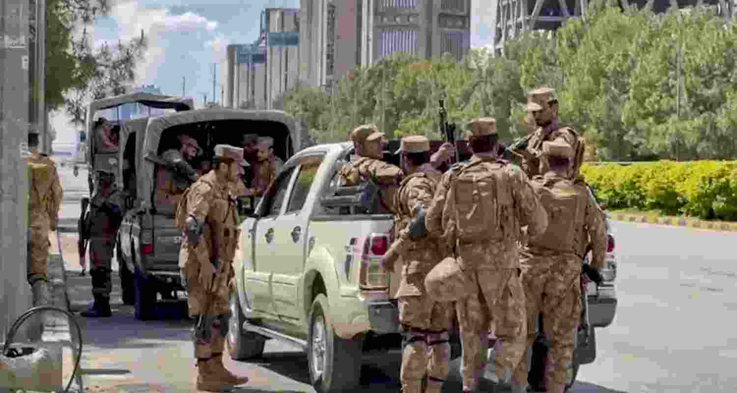Security personnel deploy in the city amid heightened security measures ahead of US-Iran talks, for which authorities have announced a two-day holiday, in Islamabad, Pakistan, Thursday, April 9, 2026. Security personnel deploy in the city amid heightened security measures ahead of US-Iran talks, for which authorities have announced a two-day holiday, in Islamabad, Pakistan, Thursday, April 9, 2026.