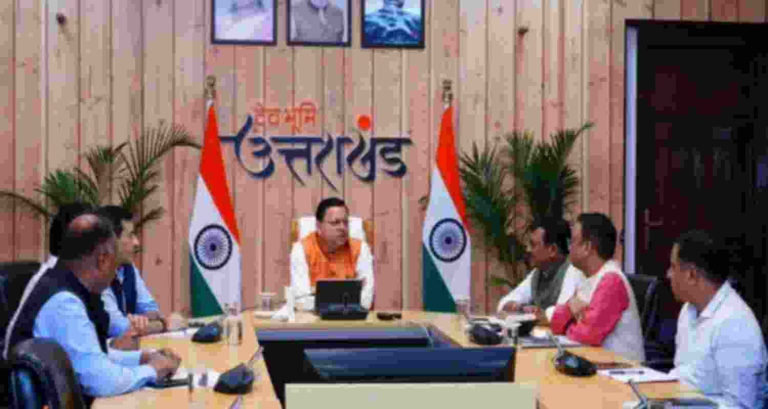 Uttarakhand Chief Minister Pushkar Singh Dhami. Uttarakhand Chief Minister Pushkar Singh Dhami.