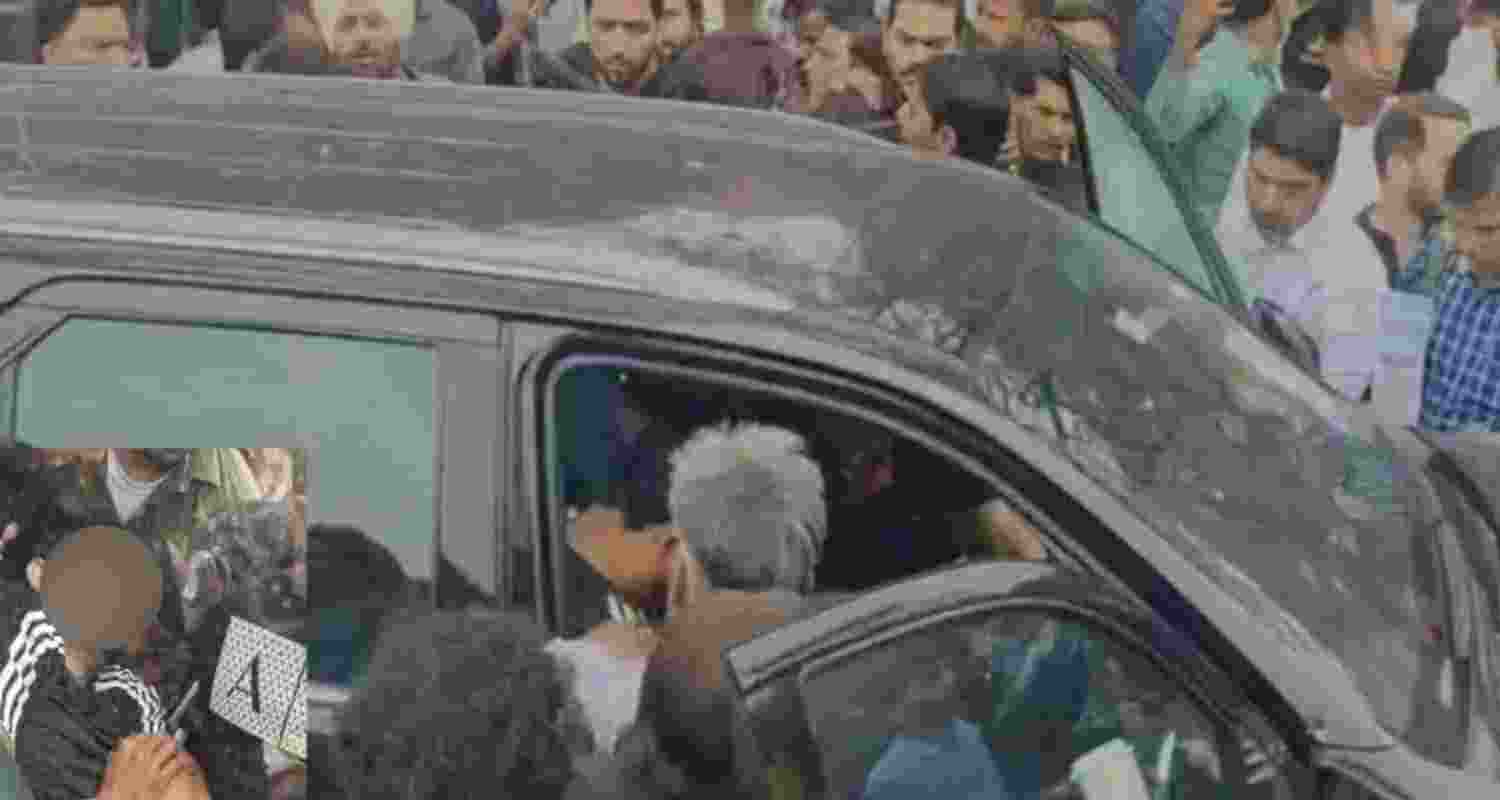 Visual from the crime scene in Sector 9, where a property dealer was gunned down in broad daylight. Visual from the crime scene in Sector 9, where a property dealer was gunned down in broad daylight.