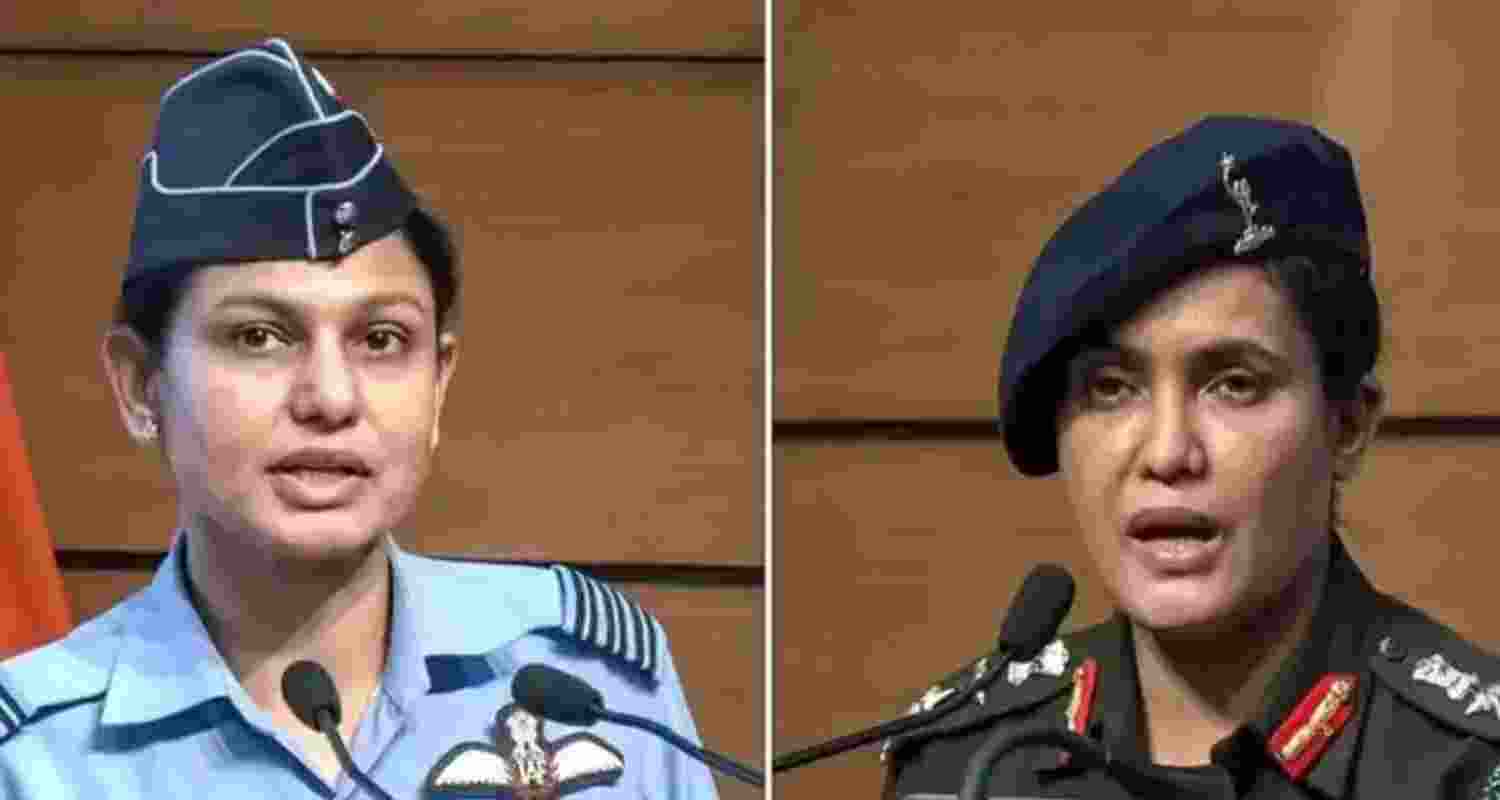 Wing Commander Vyomika Singh and Colonel Sofiya Qureshi. Wing Commander Vyomika Singh and Colonel Sofiya Qureshi.