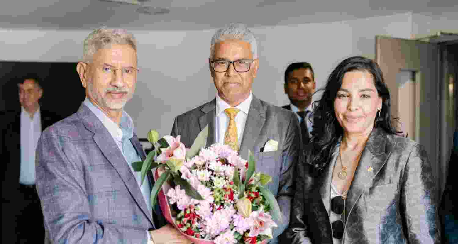 External Affairs Minister S Jaishankar being welcomed by European Union delegates in Cyprus. External Affairs Minister S Jaishankar being welcomed by European Union delegates in Cyprus.