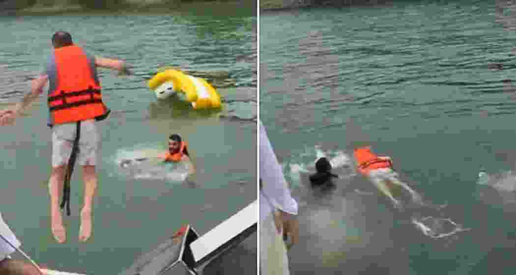 A videograb shows Zubeen Garg moments before he jumped from a boat for a swim in Lazarus Island, Singapore. A videograb shows Zubeen Garg moments before he jumped from a boat for a swim in Lazarus Island, Singapore.