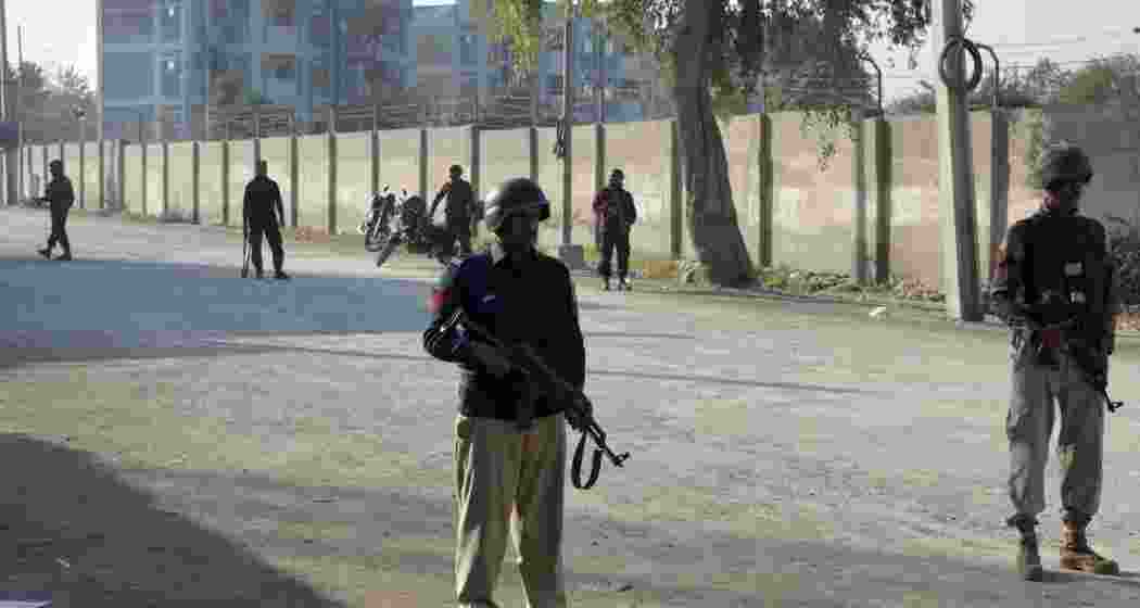 Security forces on the guard in the militancy-infested Bannu district of the restive Khyber Pakhtunkhwa province. Security forces on the guard in the militancy-infested Bannu district of the restive Khyber Pakhtunkhwa province.