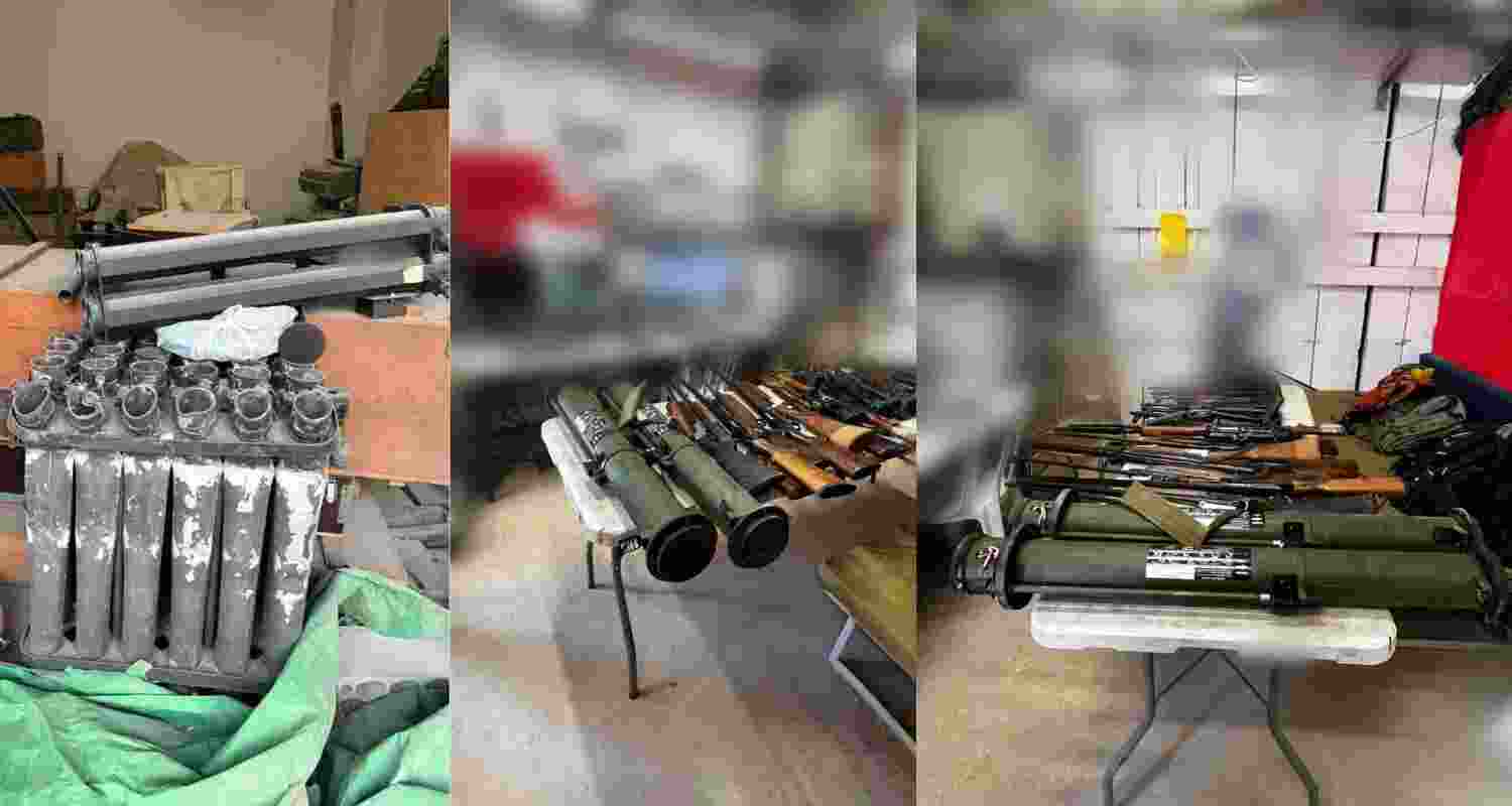 Kalashnikov rifles, anti-tank rockets, additional military equipment and a weapons storage facility that stored Hezbollah launchers and rockets were recovered. Kalashnikov rifles, anti-tank rockets, additional military equipment and a weapons storage facility that stored Hezbollah launchers and rockets were recovered.